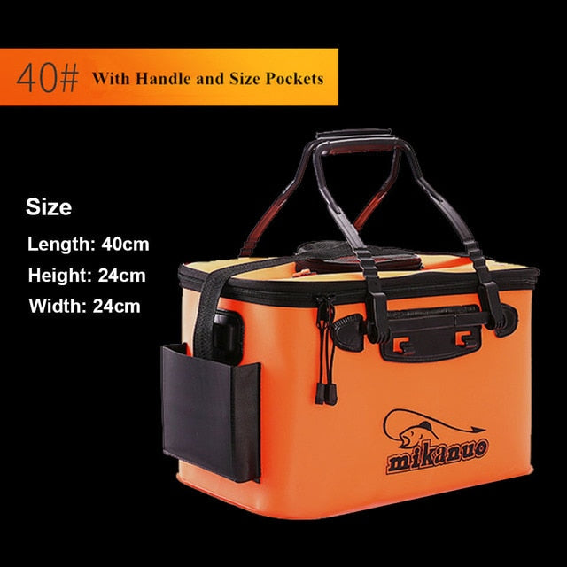 Portable Fishing Bag Collapsible Fishing Bucket Live Fish Box