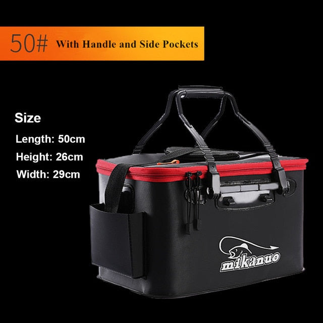 Portable Fishing Bag Collapsible Fishing Bucket Live Fish Box