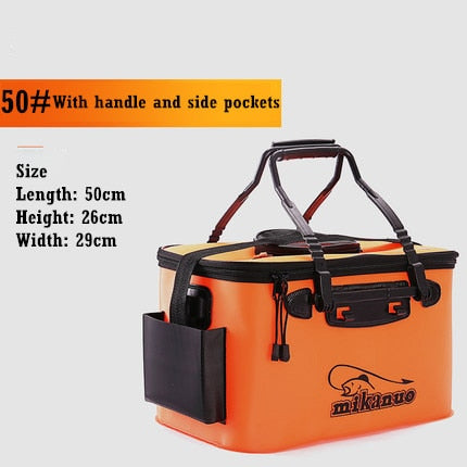 Fishing Bucket Folding Thickening Living Fish Bucket Portable
