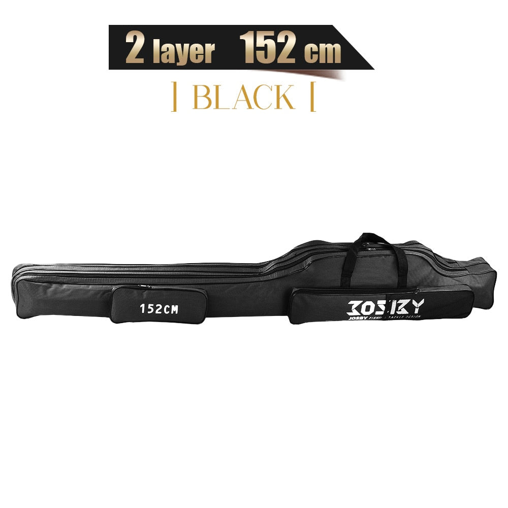 Portable Foldable Fishing Rod Carrier Fish Pole Tools Storage Bag Case