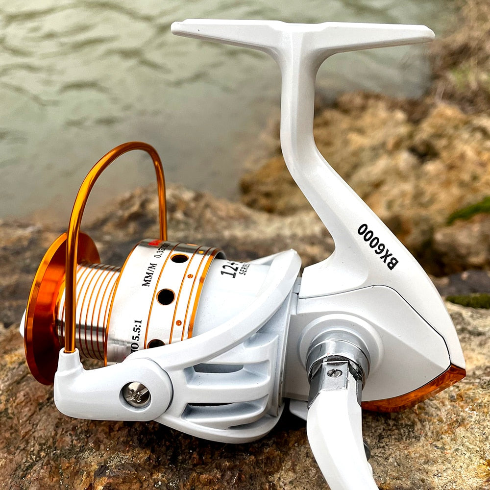 Spinning Fishing Reel 12BB + 1 Bearing Balls 500-9000 Series Metal Coil