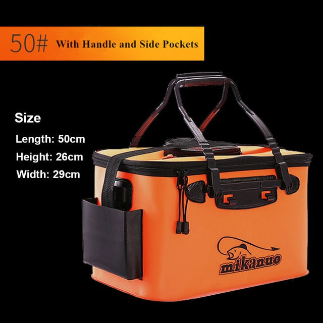 Portable Fishing Bag Collapsible Fishing Bucket Live Fish Box