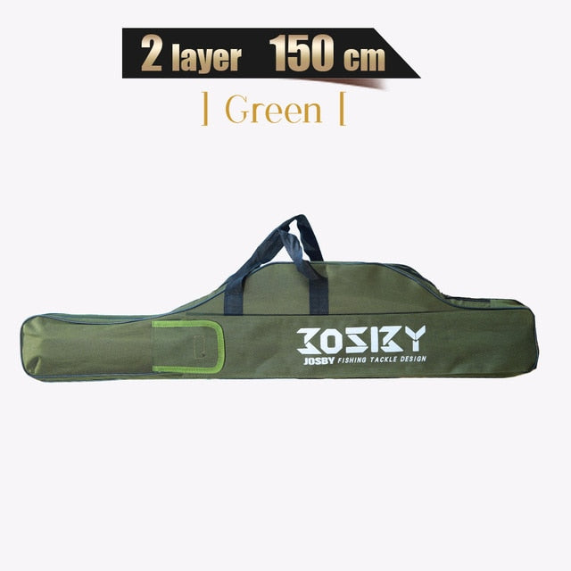 Portable Foldable Fishing Rod Carrier Fish Pole Tools Storage Bag Case