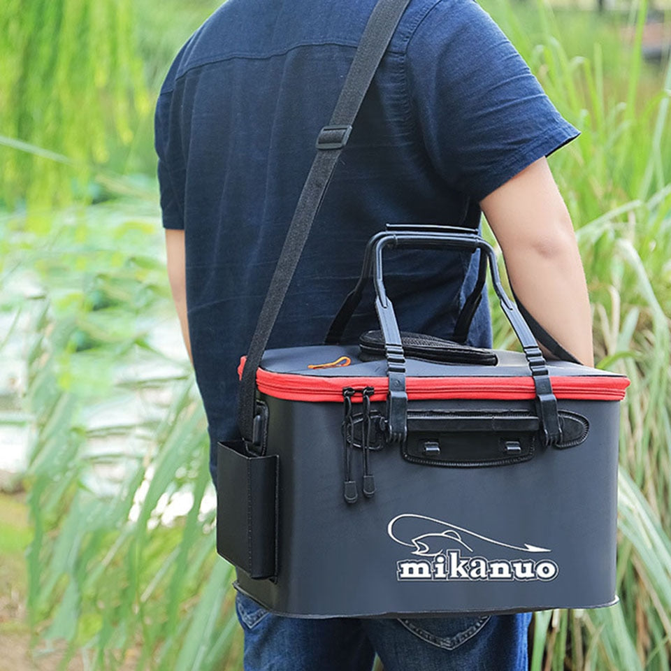 Portable Fishing Bag Collapsible Fishing Bucket Live Fish Box