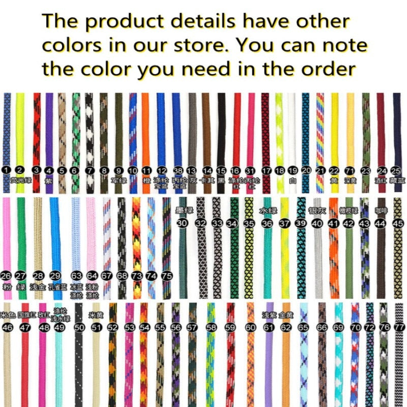 5 Meters 7 Stand Cores Parachute Cord Outdoor Camping Rope