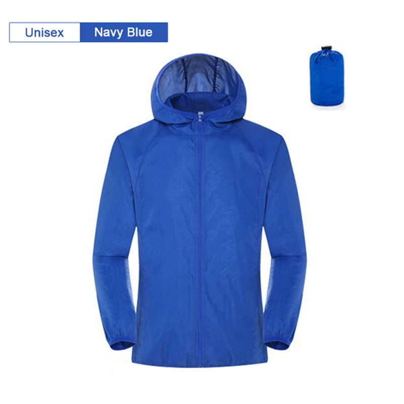 Camping Rain Jacket Men Women Waterproof