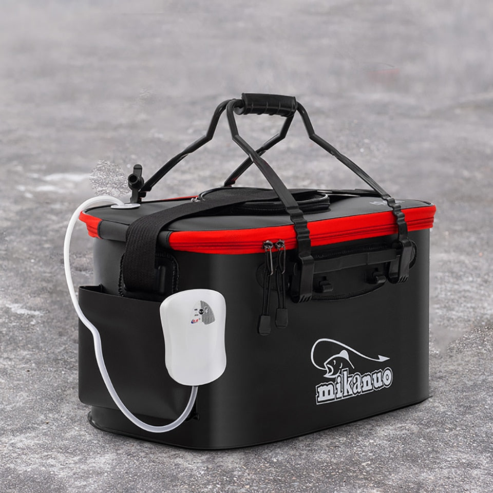 Portable Fishing Bag Collapsible Fishing Bucket Live Fish Box