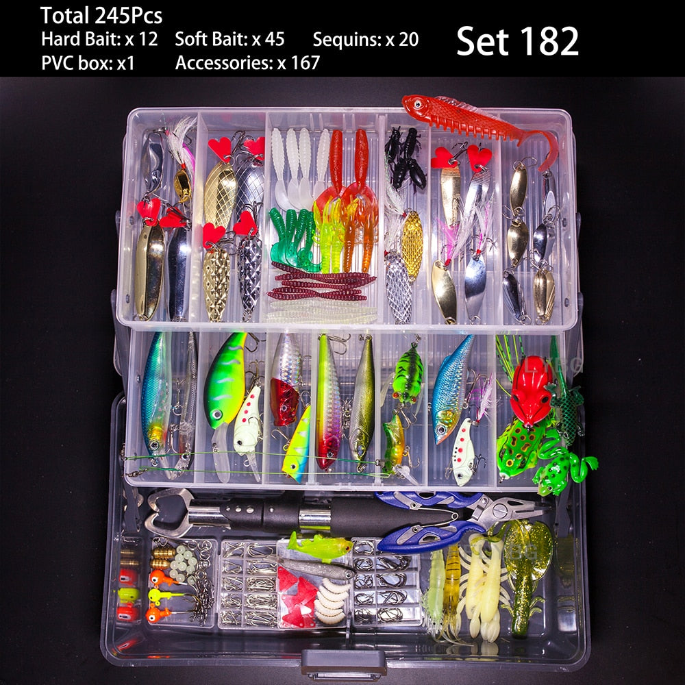 New Mixed Fishing Lure Set Soft and Hard Bait Kit