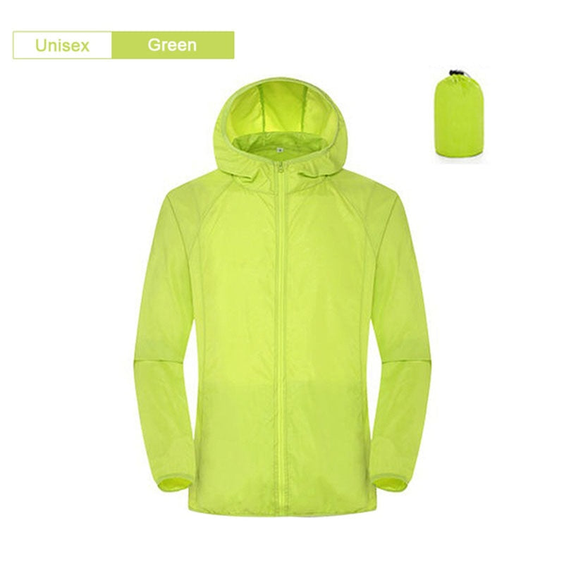 Camping Rain Jacket Men Women Waterproof