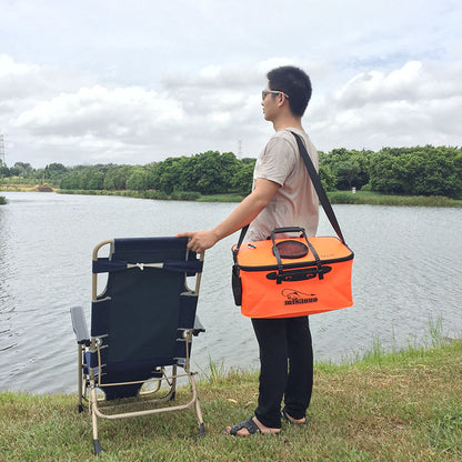 Fishing Bucket Folding Thickening Living Fish Bucket Portable