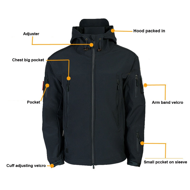 Hiking Camping Tactical Jackets Waterproof