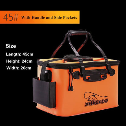 Portable  Fishing Bag Collapsible Fishing Bucket Live Fish Box