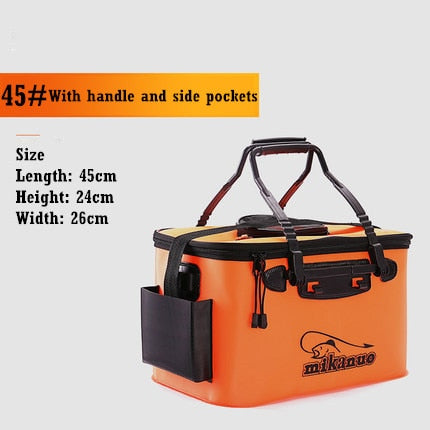 Fishing Bucket Folding Thickening Living Fish Bucket Portable