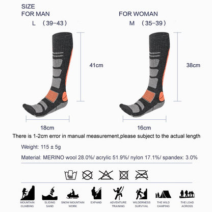 Wool Ski Socks Winter Sports