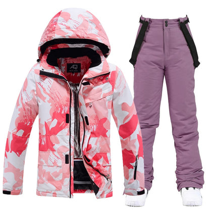 Women Ski Suit Winter Windproof Waterproof