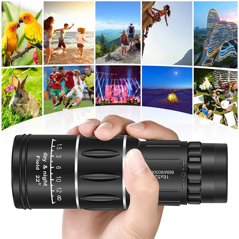 Powerful Monocular Telescope 16x52 Dual Focus