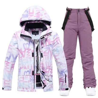 Women Ski Suit Winter Windproof Waterproof