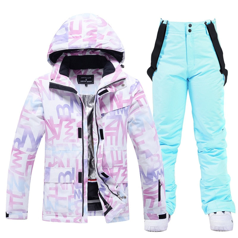 Women Ski Suit Winter Windproof Waterproof