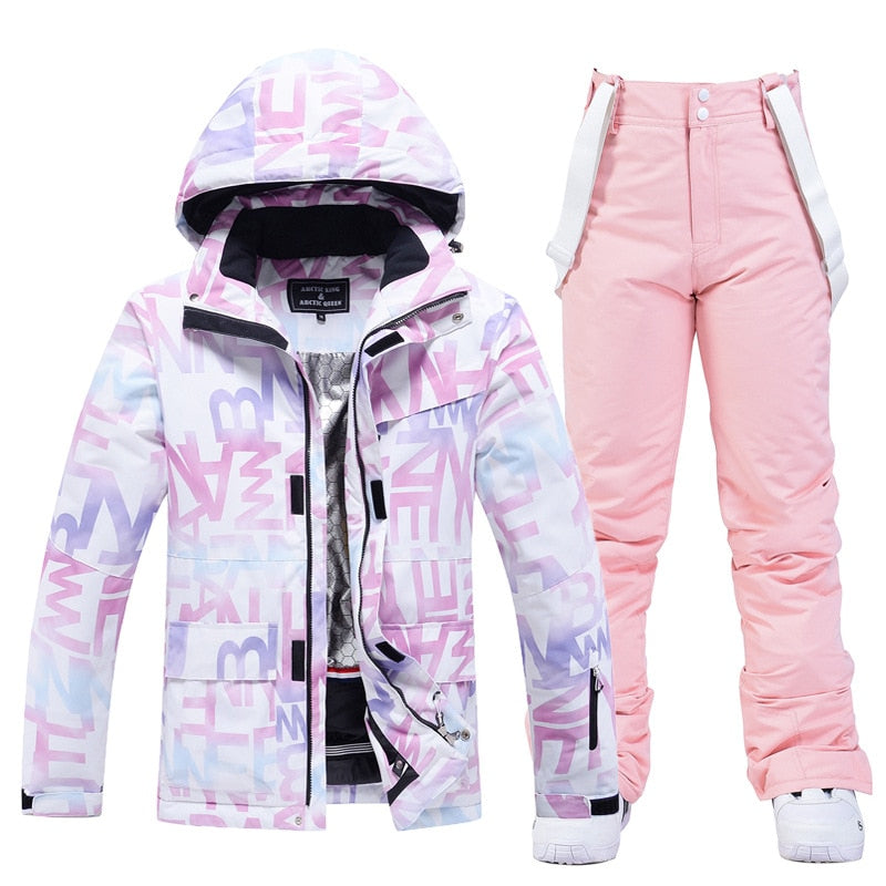 Women Ski Suit Winter Windproof Waterproof