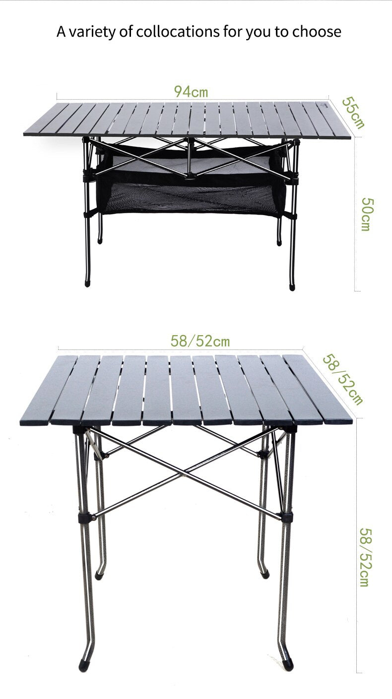 Portable 4-6 Persons Folding Camping Table Chairs