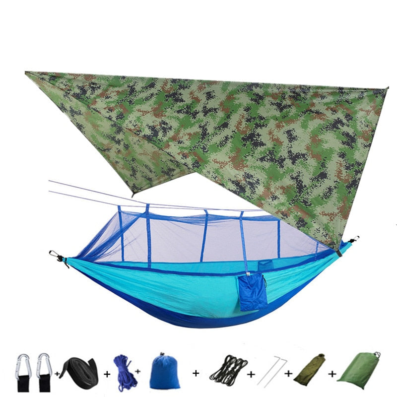 Lightweight Camping Hammock w/ Waterproof mosquito net