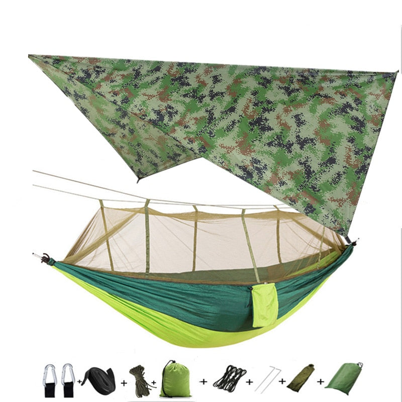 Lightweight Camping Hammock w/ Waterproof mosquito net