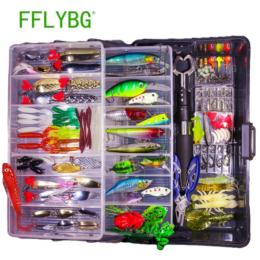 New Mixed Fishing Lure Set Soft and Hard Bait Kit