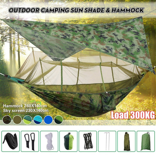 Lightweight Camping Hammock w/ Waterproof mosquito net